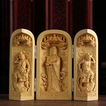 불상 불교 사원 청동 황 티베트 부처 나무 천수보살 입상 관음 열린 상자 관세음보살 작은 신사 40, 13