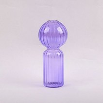 수태봉 콩나물키우기 딸기 수경 재배 꽃병 홈 장식 꽃 냄비 장식 거실 장식 유리 용기 투명 스트라이프 크리스탈 수경 장식품, b-4