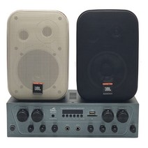 JBL 매장스피커 20평 카페스피커 업소용 카페용 4CH 블루투스앰프, 블랙