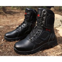 안전화 스틸토 안전 신발 가죽 육군 부츠 남자 안티 피어싱 작업 전투 보병 전술 바이크 오토바이