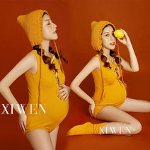만삭 사진 테마 의상 임신 원피스 임부복 예술 니트 점프수트 바디 스튜디오 임산부 의류