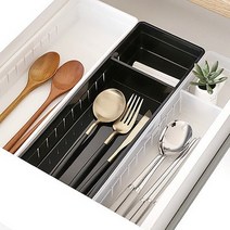 바보사랑 국내생산 싱크대 서랍 주방용품 수저정리 키친트레이 .히키스, 상세설명 참조, 화이트와이드