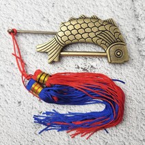 잉어 노리개 전통 자물쇠 (고가구 자물통 열쇠, 2호7.3x3.5