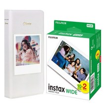 후지 필름 FUJIFILM 카메라 후지 인스턴트 카메라 200/210/300/100/500AF 용 필름 인스탁스 와이드 페이퍼, 04 Films w White Album