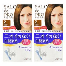다리야 살롱드프로 새치염색약 무향료 셀프 밝은갈색 일본염색약 간편염색약 흰머리염색 암모니아프리, 41410 2호 아주밝은갈색, 2개