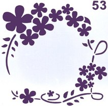 스텐실 도안 꽃53 B-08-053
