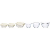 Amazon｜【세트 구입】HARIO (하리오) 내열 유리제 보존 용기 화이트 3개입＋내열 유리제 그릇 3개입 일, 단일옵션