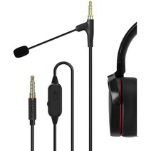 Geekria 1.7M 헤드폰 케이블(붐 마이크 포함) Sony WH-1000XM4 WH-1000XM3 볼륨/음소거 제어 기능이 있는 3.5mm 잭 헤드폰 코드와 호환 가능