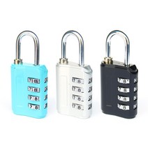 [티큐브] 여행용 4다이얼 안전자물쇠 - 블루, 단품