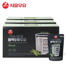 서울우유 고칼슘 검은콩 블랙9곡 두유 190ml 60팩-칼슘250mg, 60개