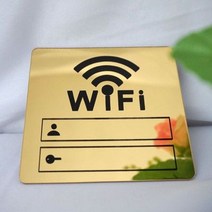 도어사인 감성문구 이니셜 레터링 간판 입체글자 문패 WIFI 로그인 3D 아크릴 거울, 금, 4인치10cm