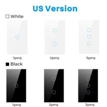 스마트홈 스마트전등스위치 WETEN 433 Mhz RF 원격 제어 벽 스위치 Sonoff TX T1 T2 T3 EU 영국 미국 4CH Pro R2 R3 Slampher, 02 US Version, White-2 gang