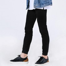 블랙 데일리스타일 조거 요즘유행룩 청바지 코디하기편한 커플룩 워싱 남자