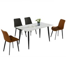 수납테이블 미니멀리스트 록 보드 식탁 소형 가정용 직사각형 인스 넷 빨간색 및 의자 조합, 3.1300mTable 의자 세트