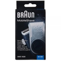 소형면도기 미니면도기 인기면도기 Braun M90 남성용 휴대용 전기면도기 세척 가능 정밀 트리머 포함 바이오더
