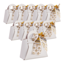 마켓피아 미니 핸드백 고급 답례품 선물 포장 상자, 답례품포장 화이트 10개