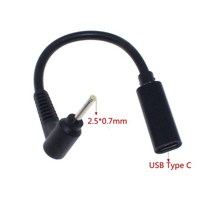 USB 3.1 C PD 전원 어댑터 변환기 DC 플매트 카펫 러그 커넥터 케이블 코드 아수스 도시바 노트북 어댑터용 5.5x2.5mm 남성, 12 2.5-0.7mm