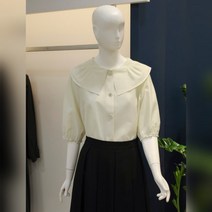 나이스크랍 나이스클랍 주름 빅카라 블라우스(A232PWB420)CR