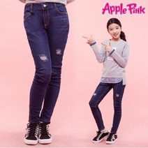 [애플핑크] 여아 빈티지 워싱 스키니 팬츠 (APP9M109)