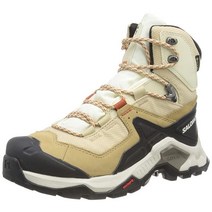Salomon 여성용 Quest Element 고어텍스 하이킹 부츠 사파리/바닐라 아이스/메카 오렌지 9, 9.5, 흑단비오는 날폭풍우