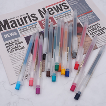 무인양품 0.5mm 정품 무지 MUJI 노크식 볼펜, 12_블루블랙