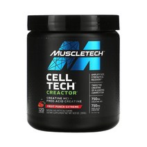 머슬테크 Cell Tech CREACTOR 크레아틴 HCl 유리산 크레아틴 과일 펀치 익스트림 269g 프로틴 단백질