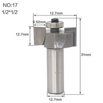 1/4 "생크 고품질" T 비스킷 조인트 슬롯 커터 조인트/슬로팅 라우터 비트 목재 작업, 17 NO17