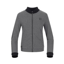 링스#골프#소매에 레이스 테이프를 덧대어 여성미를 살린 체크 쟈카드 소재의 티가디건, 블랙