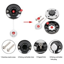 카누 카약 스타 마운트베이스 팽창 식 보트 바다 낚시로드 홀더 마운트베이스 태클 낚시 키트, 스타일 1