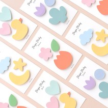 쉐입스티키 실루엣 점착메모지, 03.Cactus