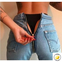뒷지퍼청바지 스키니진 여름 여자 여성