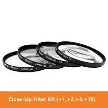 접사 광각 접안 렌즈 49 52 55 58 62 67 72 77 MM 매크로 클로즈업 필터 1 2 4 10 UV CPL FLD ND2 4 8 Canon Nikon Sony 용, 키트 7, 77mm