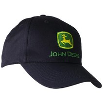 John Deere 존디어 자수 로고 야구 모자 - 원 사이즈 남성용 존 디어 그린, One Size, Black