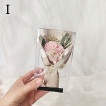 벚꽂 조화 미니 말린 꽃 PVC 상자 발렌타인데이 작은 마른 사진 배경 장식 웨딩 파티 용품 1 개, 08 I