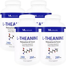 [미국빠른직구] 마이라이프 내추럴스 L-테아닌 250mg 240정 4병
