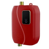 가정용 전기 온수기 인스턴트 탱크리스 실내 샤워 주방 욕실 220V 3400W, 빨간, Au 플러그