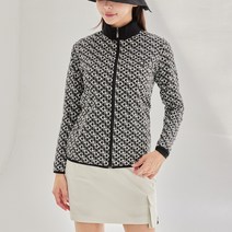 제이투제이 여성골프웨어 모노패턴 스판 집업자켓