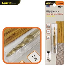 VALUE 드릴탭 M4x0.7 (40021) 육각탭 탭핑비트 태핑 jpak822*8531999TF, 본상품선택