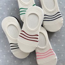 오가닉 스트라이프덧신 줄무늬덧신(10족) 세련된 페이크삭스