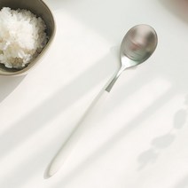 소코데코 골든벨 메이플우드 블랙 화이트 부부 수저세트 골드 실버 백화점 커트러리 40종, 01.실버 숟가락