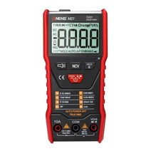 M21 Digital Auto Multimeter 6000 Counts Backlight ACDC Portable Ammeter Voltage Ohm Meter Transistor, [01] Red