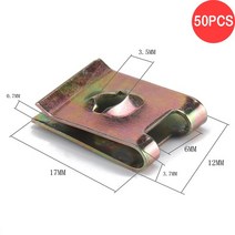 녹슬지 않는 속도 패스너 U 너트 셀프 태핑 나사 첨탑 자동차 용 캡 티브 클립 인테리어 트림 패널 50 개, 02 No.8