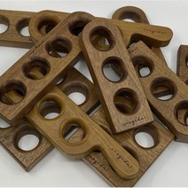 (주방에 품격을 더하다!) 새기다- 원목 에그트레이 3종(3구 4구 손잡이), 3구 D형, 1개