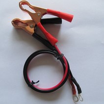 50Amp 자동차 배터리 클립 케이블 악어 밴 테스트 리드줄클립 전기 점퍼 와이어 클램프, 한개옵션0