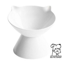 [지에스펫] 고양이 강아지 밥그릇 물그릇 도자기 세라믹 식기, 없냥, 1개