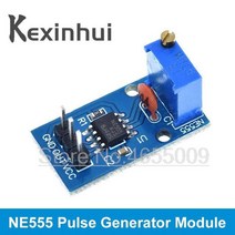 NE555 펄스 주파수 듀티 사이클 가변 모듈 구형파 5V-12V Arduino 스마트 카용 신호 발생기, [01] NE555-Blue