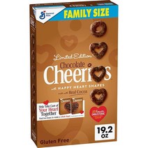 Chocolate Cheerios 귀리가 함유된 아침 시리얼 글루텐 프리 544.3g(19.5온스) (1팩) 초콜릿만들기 간식 초콜릿 쵸코렛 초콜릿선물세트, 19.2 Ounce (Pack of 1)