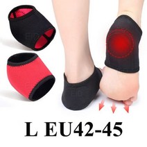 발바닥 근막염 양말 아킬레스 건염 굳은살 박차 금이 간 뒤꿈치 패드 남성 여성 2 개, L EU 42-45, 2개