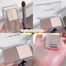 매트 하이라이터 브론저 팔레트 페이스 컨투어링 섀도우 파우더 방수 오래 지속되는 메이크업 코 화장품 2 가지 색상, [01] 01