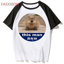 남성티셔츠 Capybara T Shirt Streetwear Hop Funny Tshirt Men Top Harajuku Hip Tee for Male Clothing Tshirt